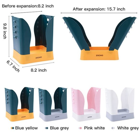 Plastic Small Trash Can, 9-Gear Adjustable Size Multifunction Garbage Can - Picture 4 of 12